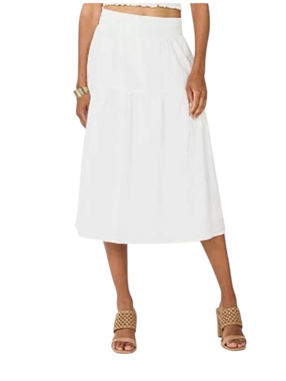 Joie Gauzy Cotton Midi Skirt